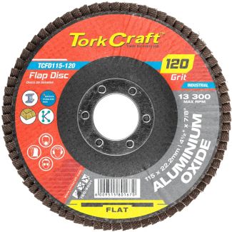 TORK CRAFT Aluminium Oxide Flap Sanding Disc 115 mm - 120 Grit