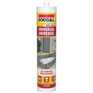 270ml Soudal White Univ Silicone