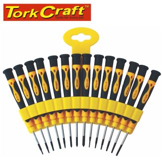TORK CRAFT 15pce Precision Screwdriver Set