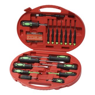 MAC AFRIC 42 PCS Chrome Vanadium Screw Drivers (Green Handles)