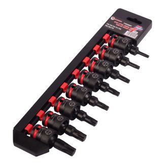 8Pcs 1/2" Dr. Swivel Impact Torx Bit Socket Set