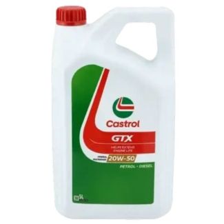 Castrol GTX 20W-50 Motor Oil, 5L – Superior Protection for High Mileage Engines