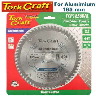 TORK CRAFT Aluminium Contractors Blade - 185 x 60T 20/16