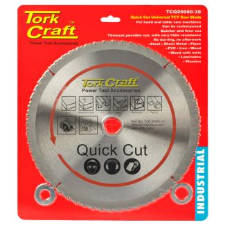 UNIVERSAL QUICK CUT TCT BLADE 250X60T 30-20-16 (TCQ25060-30)