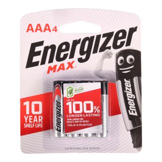 Energizer Max AAA Alkaline Batteries - 4 Pack