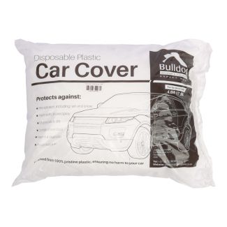 BULLDOG AUTO Plastic Car Cover, Reusable, 4.8mx7.5m
