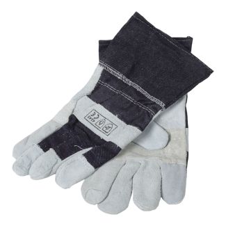 MAC AFRIC Denim & Chrome Leather Gloves (Pair)