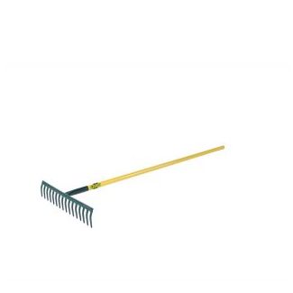 LASHER Garden Rakes - 16T All Steel Green & Yellow