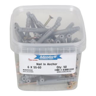 MAC AFRIC Nail In Anchor 6 x 55 MM (50 pack)