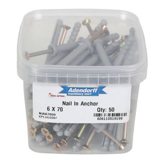 MAC AFRIC Nail In Anchor 6 x 70 MM (50 pack)