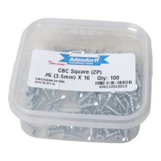 CBC SQUARE (ZP)#6 (3.5MM) X 16 QTY:100(CBCSQ0616100)