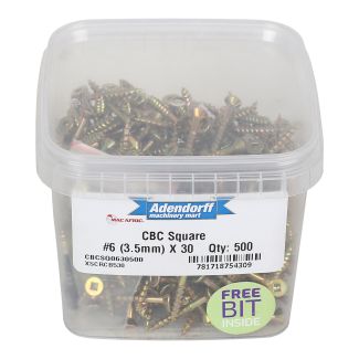 Cbc Square#6 3.5 MM X 30 MM - XSCRCB530