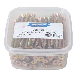 CBC POZI #10 (5.0MM) X 75 QTY:100(CBCPZ1075100)