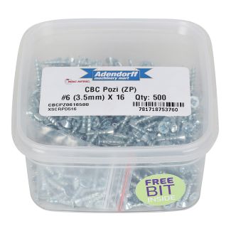 Cbc Pozi (Zp) #6 3.5MM X 16 MM - XSCRPD516