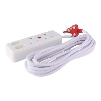 SWITCHED 4-Way Medium Surge Extension Lead 5M