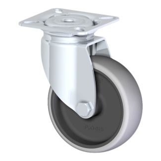 KEDLA Rubber and Castor Wheels - 75mm Rubber Swivel Wheel