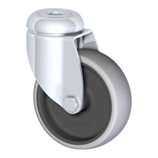 KEDLA Rubber and Castor Wheels - 75mm Rubber B/H Swivel Wheel