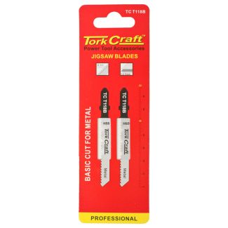 TORK CRAFT T-Shank Jigsaw Blades for Metal 2 PCS (77 MM 12 TPI)