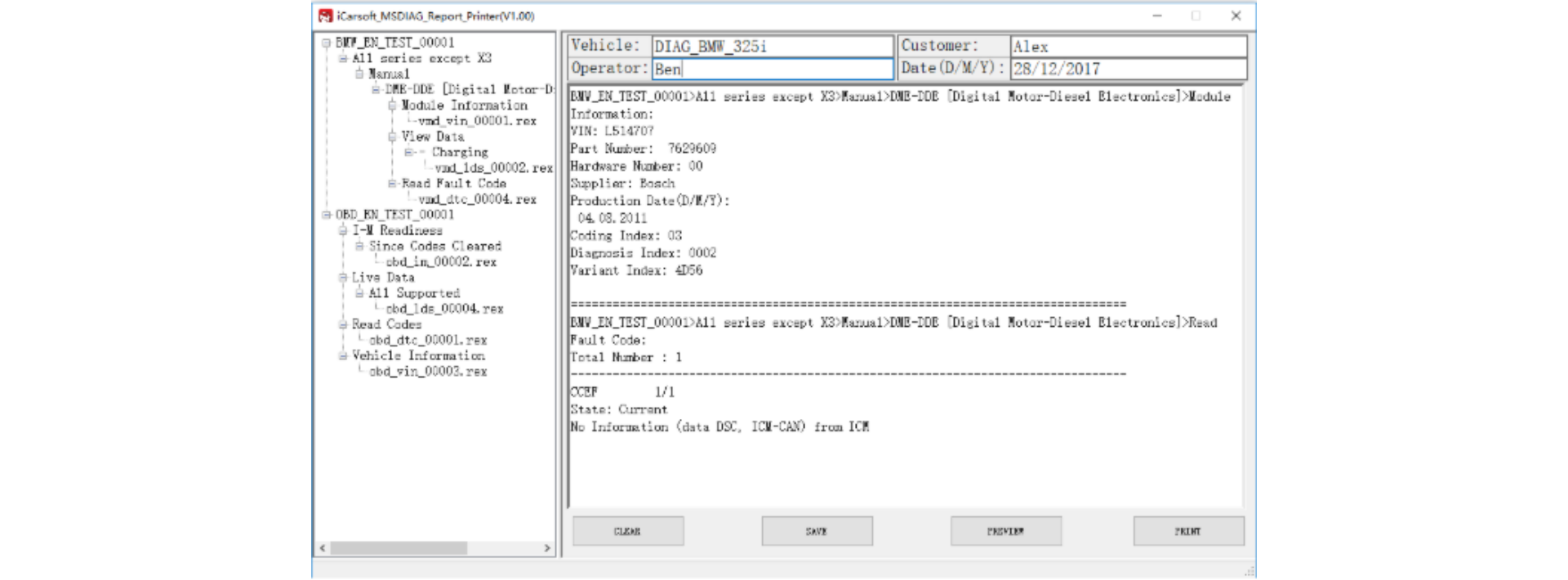 Generated Diagnostic Report Preview