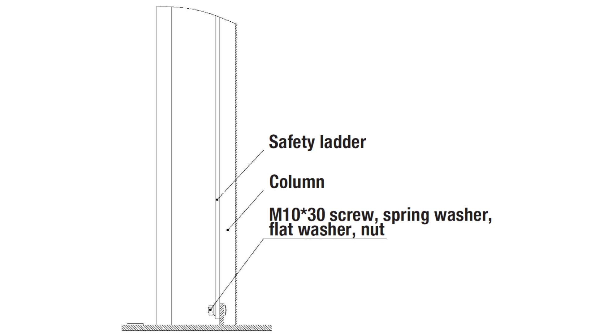MAC AFRIC 5 Ton Four Post Lift Diagram