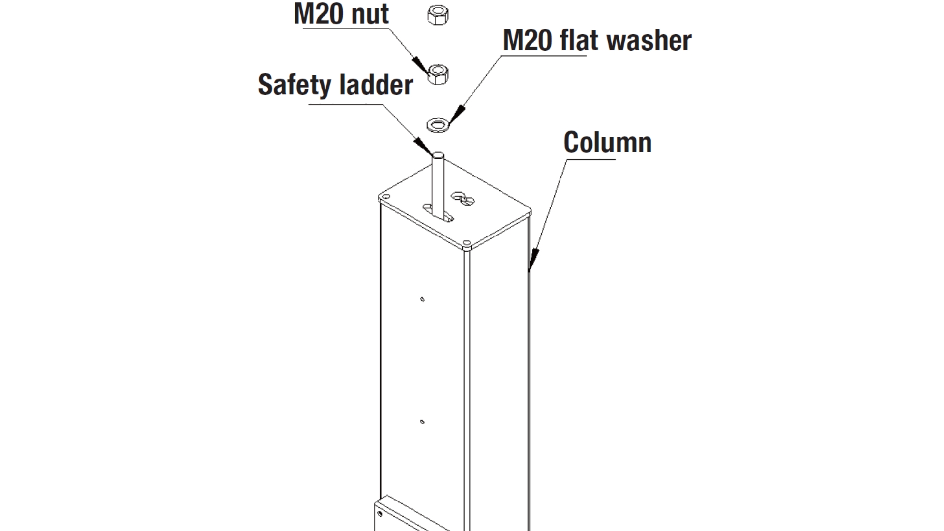 MAC AFRIC 5 Ton Four Post Lift Diagram
