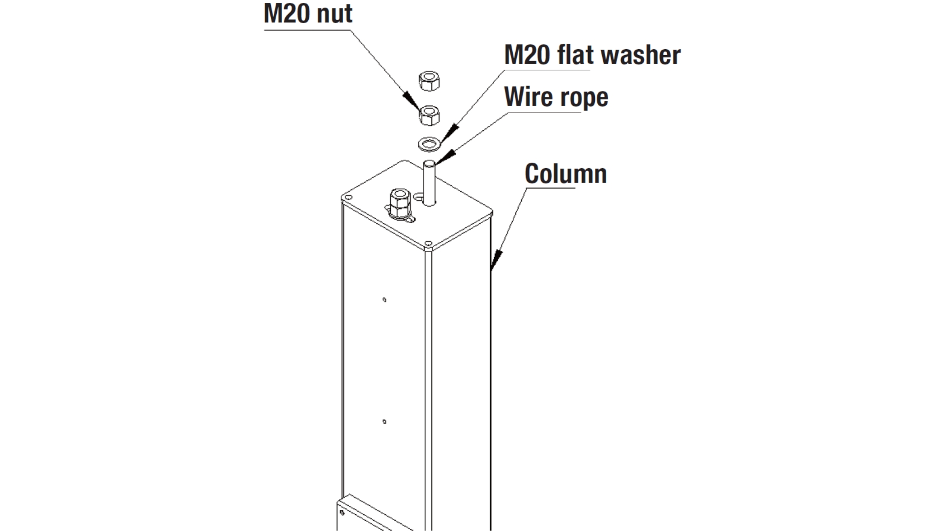 MAC AFRIC 5 Ton Four Post Lift Diagram
