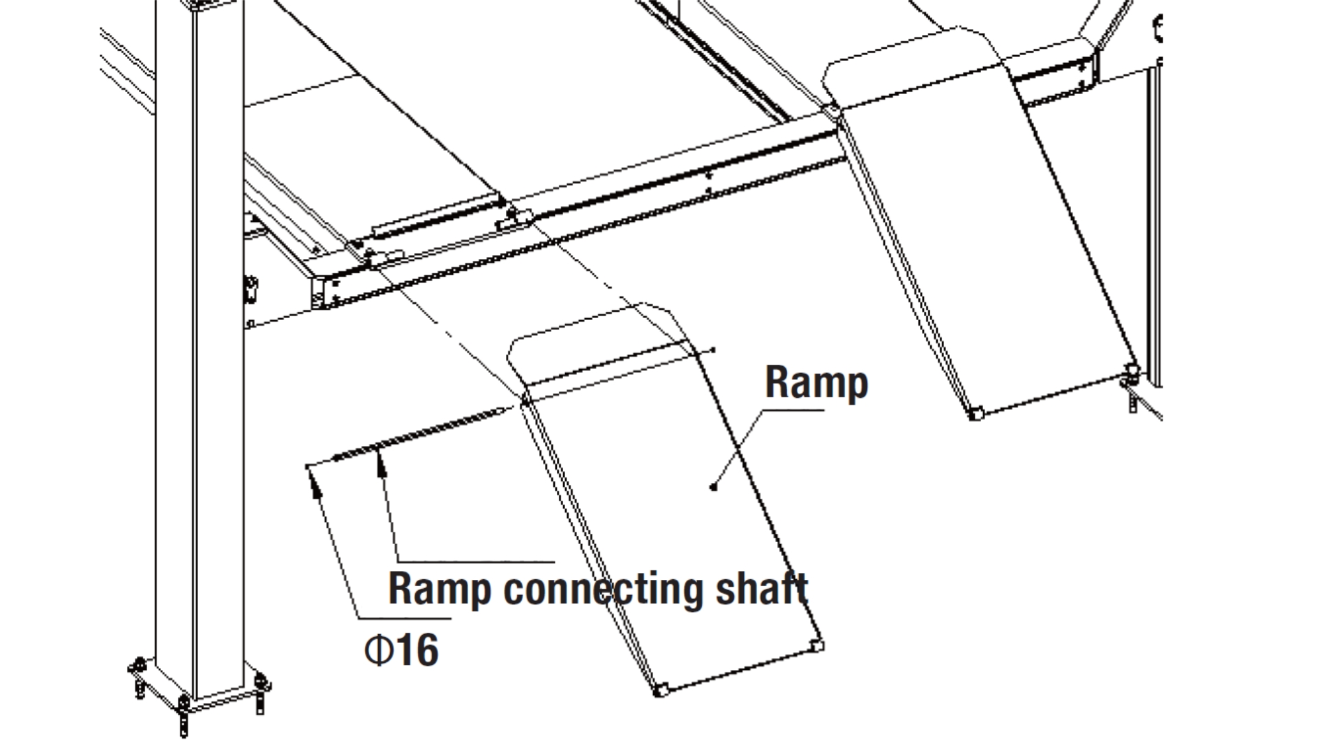 MAC AFRIC 5 Ton Four Post Lift Diagram