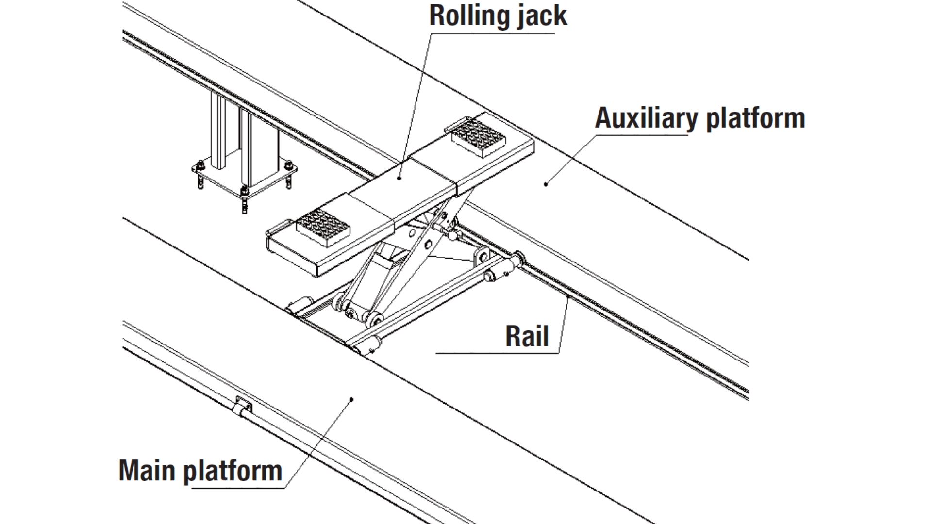 MAC AFRIC 5 Ton Four Post Lift Diagram