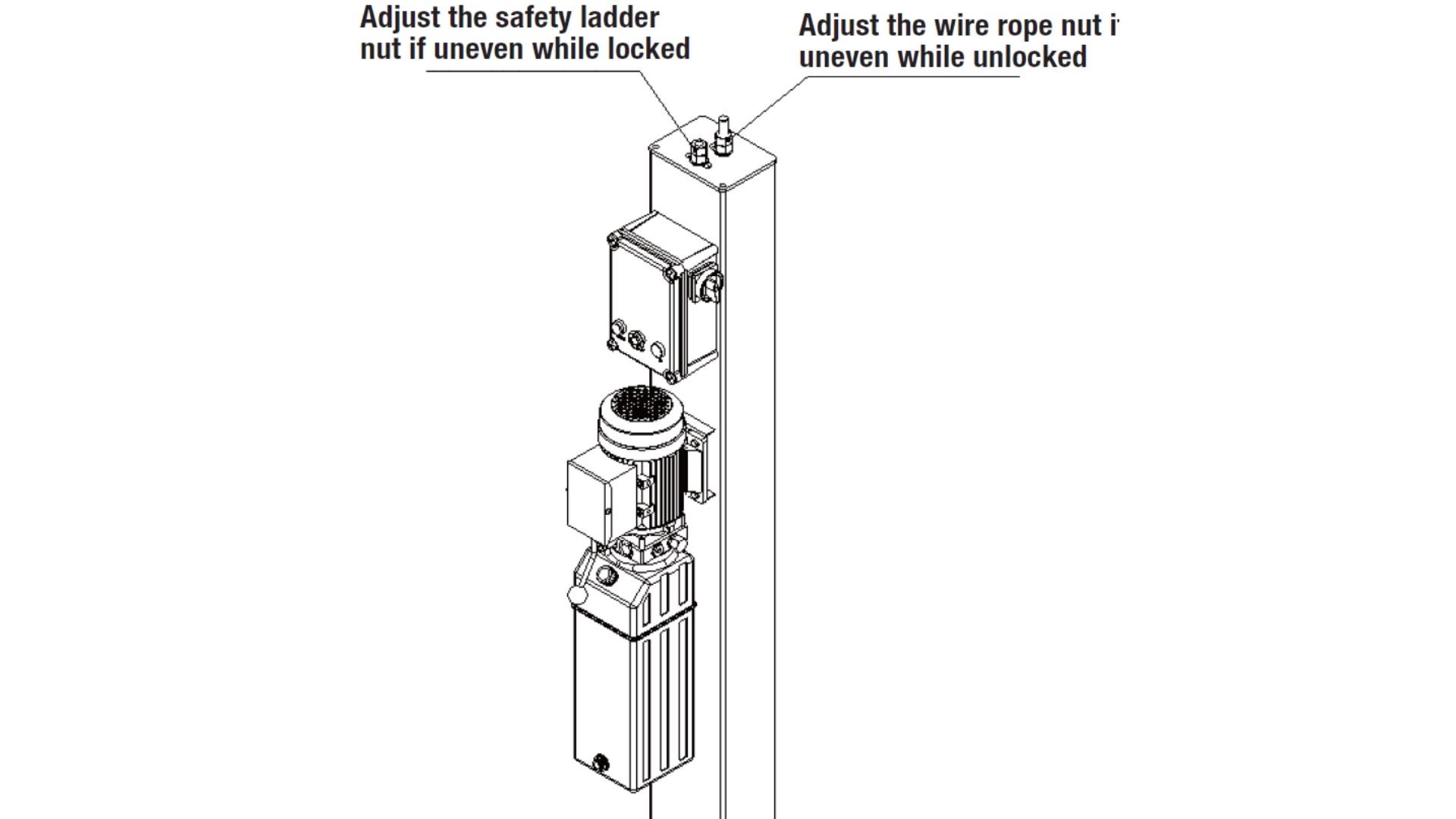MAC AFRIC 5 Ton Four Post Lift Diagram
