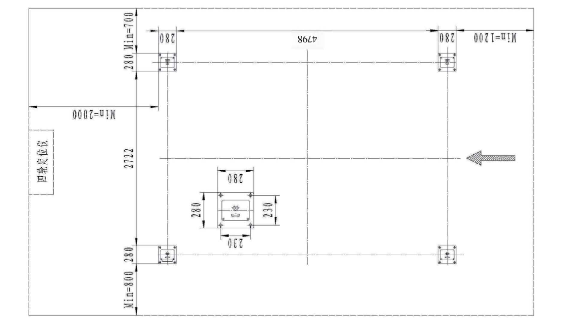 MAC AFRIC 5 Ton Four Post Lift Diagram