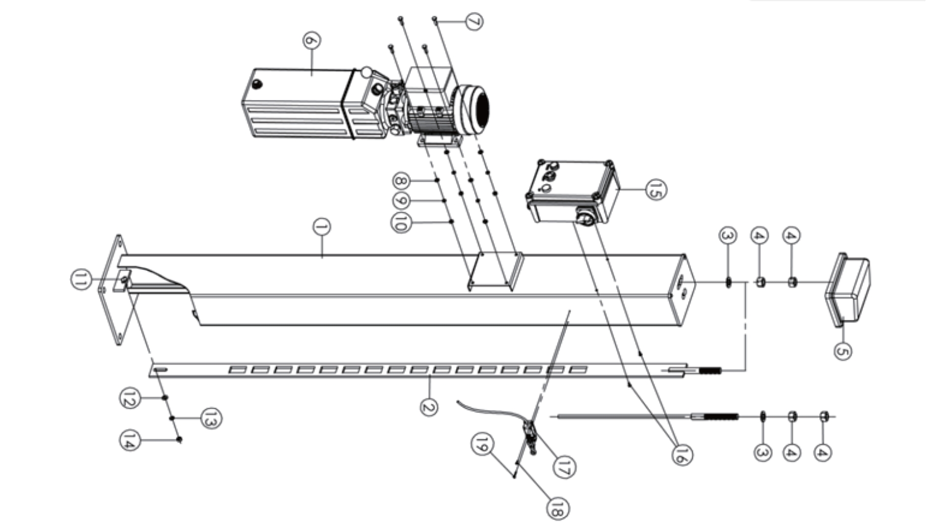 MAC AFRIC 5 Ton Four Post Lift Diagram