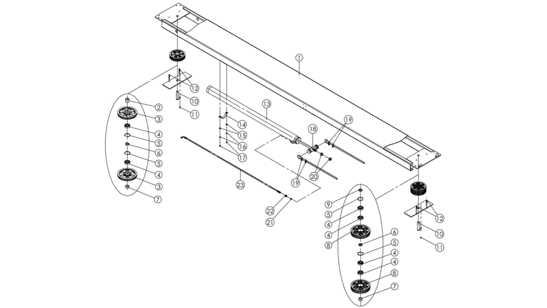 MAC AFRIC 5 Ton Four Post Lift Diagram