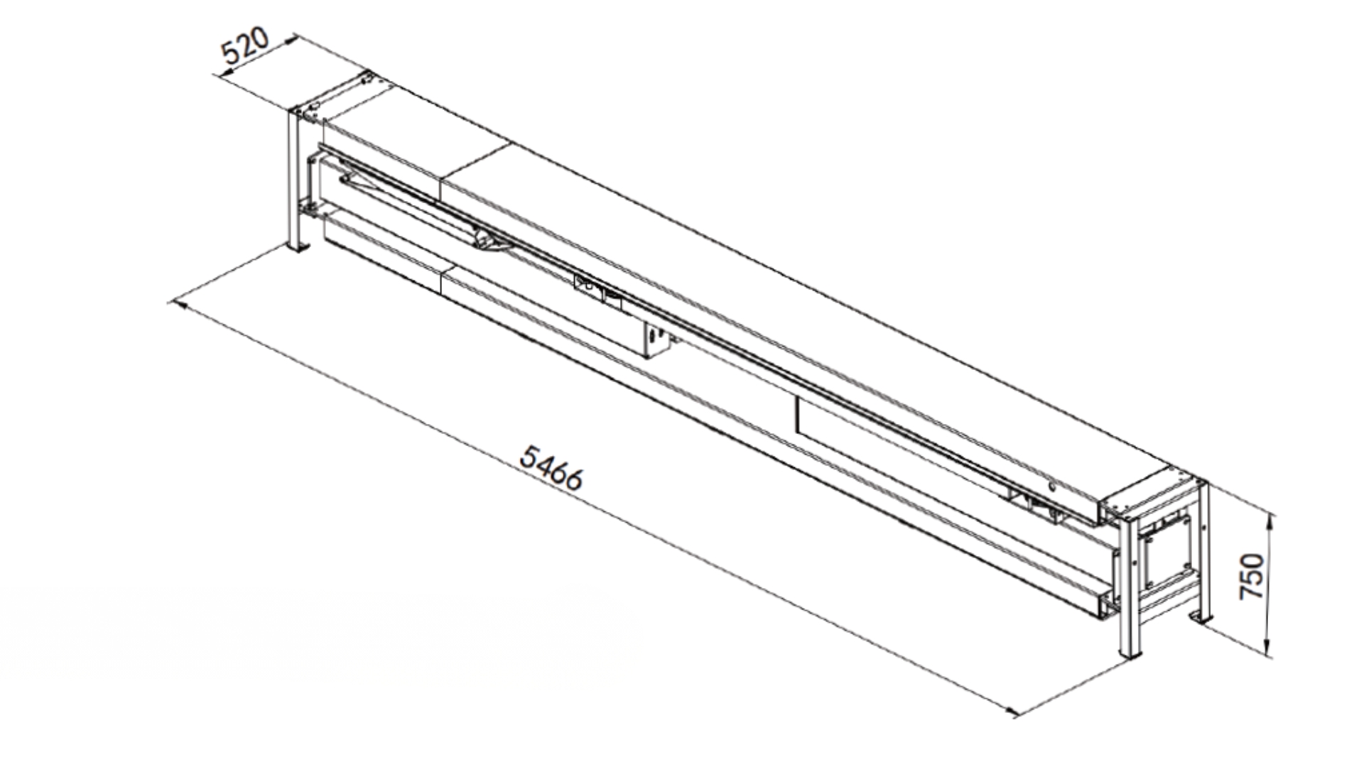 MAC AFRIC 5 Ton Four Post Lift Diagram