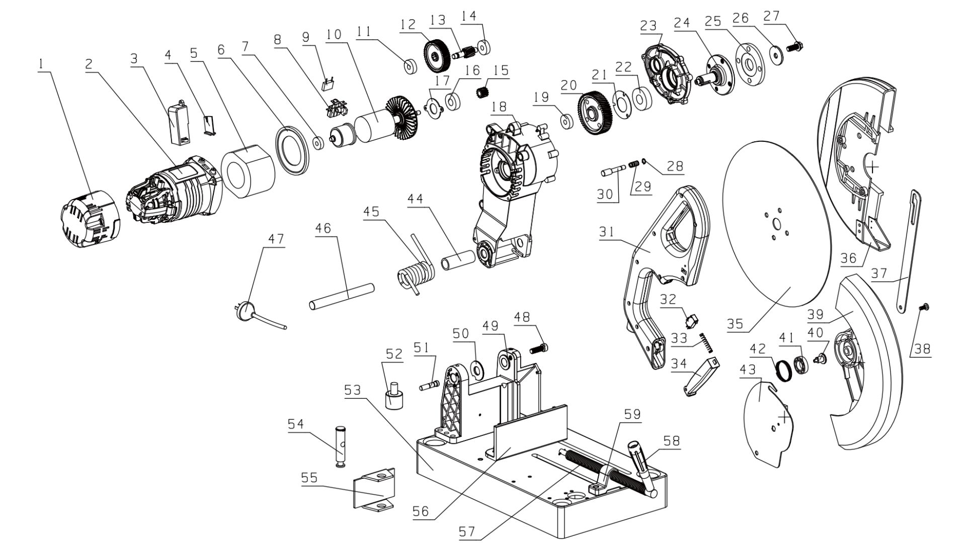 MAC AFRIC Cold Metal Saw Safety & Usage Diagram